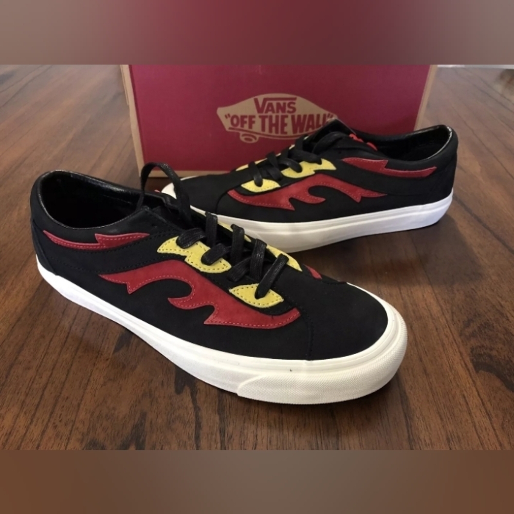 Vans Flamethrower Black Red Bold Ni Fit Size 4.5 Men Womens Size‎ 6